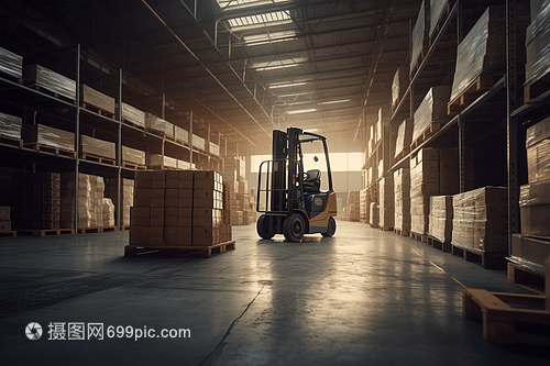 堆滿貨物的倉庫